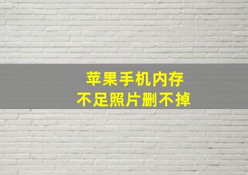 苹果手机内存不足照片删不掉