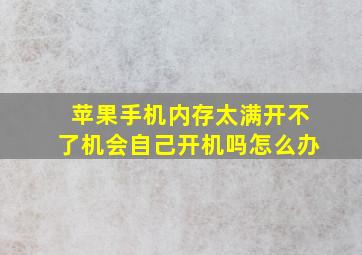 苹果手机内存太满开不了机会自己开机吗怎么办