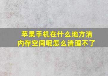 苹果手机在什么地方清内存空间呢怎么清理不了