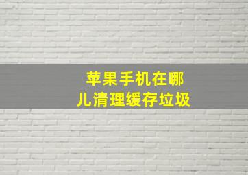 苹果手机在哪儿清理缓存垃圾