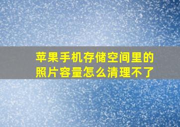 苹果手机存储空间里的照片容量怎么清理不了