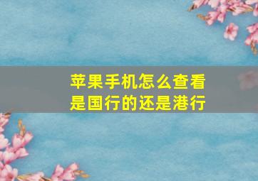 苹果手机怎么查看是国行的还是港行