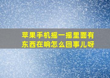 苹果手机摇一摇里面有东西在响怎么回事儿呀