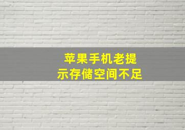 苹果手机老提示存储空间不足