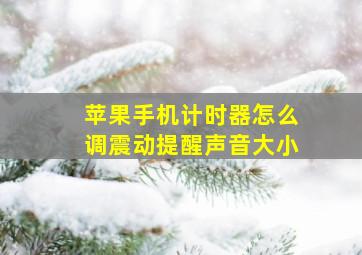 苹果手机计时器怎么调震动提醒声音大小