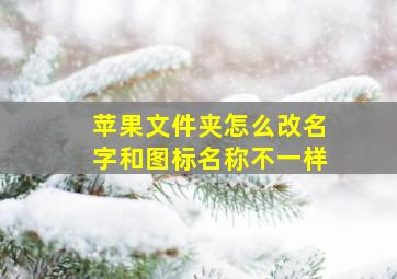 苹果文件夹怎么改名字和图标名称不一样