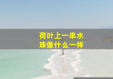 荷叶上一串水珠像什么一样