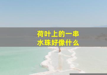 荷叶上的一串水珠好像什么