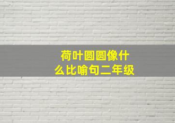 荷叶圆圆像什么比喻句二年级