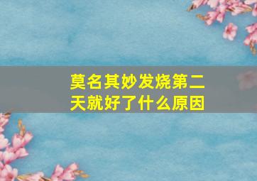 莫名其妙发烧第二天就好了什么原因