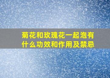 菊花和玫瑰花一起泡有什么功效和作用及禁忌