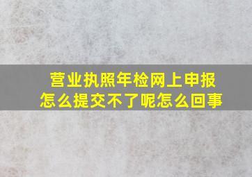 营业执照年检网上申报怎么提交不了呢怎么回事