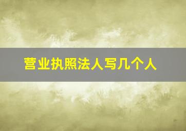 营业执照法人写几个人