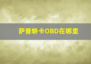 萨普轿卡OBD在哪里