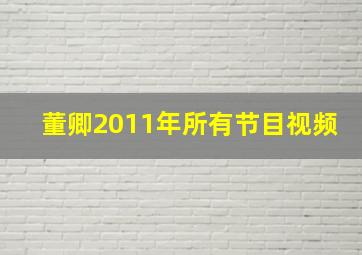 董卿2011年所有节目视频