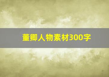 董卿人物素材300字