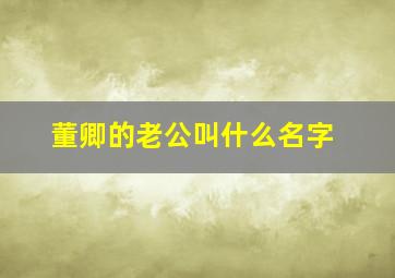 董卿的老公叫什么名字