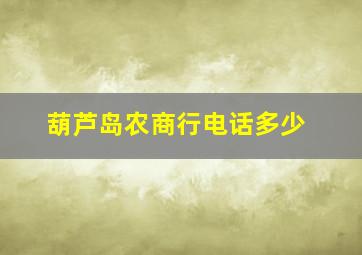 葫芦岛农商行电话多少