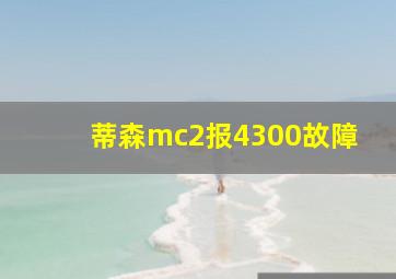 蒂森mc2报4300故障