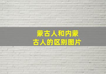 蒙古人和内蒙古人的区别图片