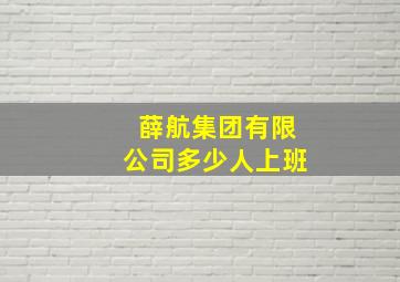 薛航集团有限公司多少人上班