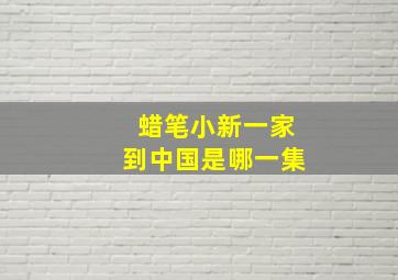 蜡笔小新一家到中国是哪一集