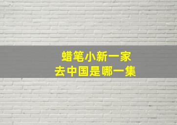 蜡笔小新一家去中国是哪一集