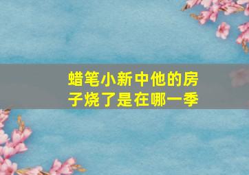 蜡笔小新中他的房子烧了是在哪一季