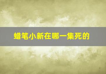 蜡笔小新在哪一集死的