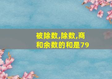 被除数,除数,商和余数的和是79