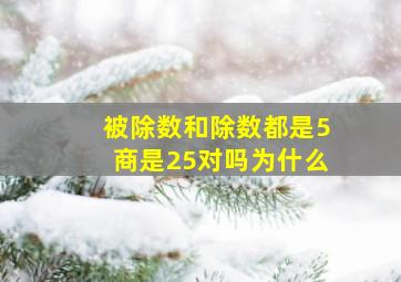 被除数和除数都是5商是25对吗为什么