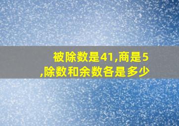 被除数是41,商是5,除数和余数各是多少