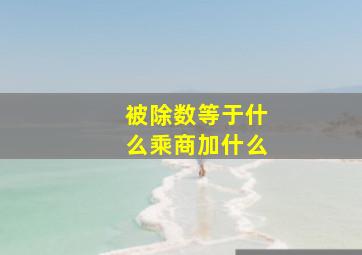 被除数等于什么乘商加什么