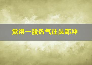 觉得一股热气往头部冲