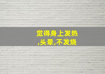 觉得身上发热,头晕,不发烧