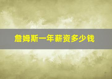 詹姆斯一年薪资多少钱