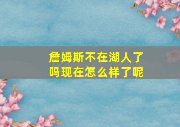 詹姆斯不在湖人了吗现在怎么样了呢