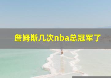 詹姆斯几次nba总冠军了