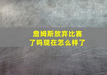 詹姆斯放弃比赛了吗现在怎么样了