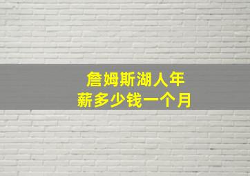 詹姆斯湖人年薪多少钱一个月