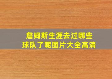 詹姆斯生涯去过哪些球队了呢图片大全高清