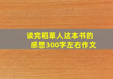 读完稻草人这本书的感想300字左右作文