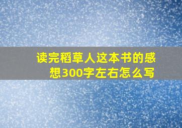 读完稻草人这本书的感想300字左右怎么写