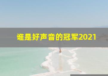 谁是好声音的冠军2021