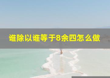 谁除以谁等于8余四怎么做