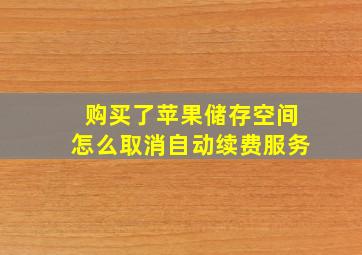 购买了苹果储存空间怎么取消自动续费服务