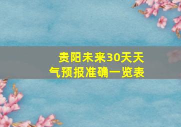 贵阳未来30天天气预报准确一览表