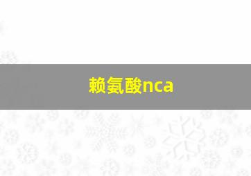 赖氨酸nca