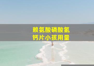 赖氨酸磷酸氢钙片小孩用量