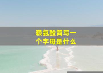 赖氨酸简写一个字母是什么